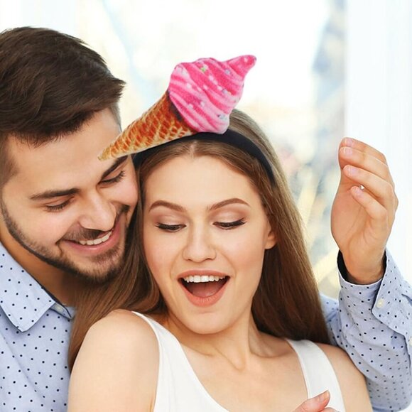 Spa Headband 2PCS Ice Cream Cone Food Costume Accessory for Parties main image 6